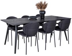  Étkezőgarnitúra Dallas 5025 (Fekete)