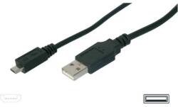 ASSMANN USB kábel 1x USB 2.0 dugó A - 1x 1 m Fekete Digitus