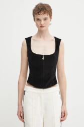 Adidas bársony felső Velvet - fekete 36