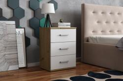 Mindigbútor GODA III 3 S éjjeliszekrény artisan/fehér színben - sprintbutor