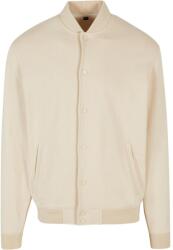 Build Your Brand Férfi Heavy Tonal College pulóver - Homokszínű | XS (BY242-1000343491)