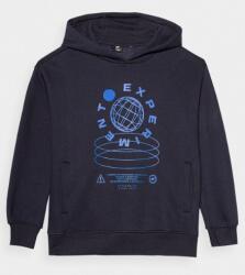 4F Kapucnis pulóver, fiú, belebújós, kapucnis, 2 zsebbel, pamut, 122-es méret (4FJSS23TSWSM0849)