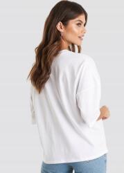 NA-KD Fehér Oversize Póló, Size M, pamut