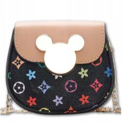  Válltáska lányoknak, fekete, ökológiai bőr, Postás Táska (Torebeczka dziecięca dla dziewczynki na ramię)