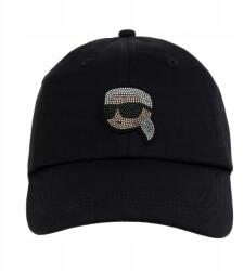 Karl Lagerfeld Fekete női baseball sapka Ikon Rhinestones (236W3402)