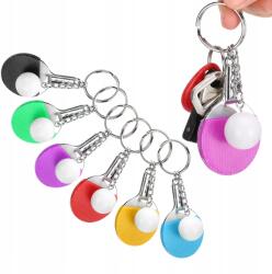 Asztalitenisz ütő kulcstartó szett, 6 darabos pingpong ütő, labda kulcstartó (1216200036011)