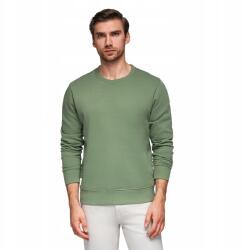 Ombre Férfi Basic melegítő felső kerek nyakkivágással zöld V3 OM-SSBN-0175 XXL (148413)