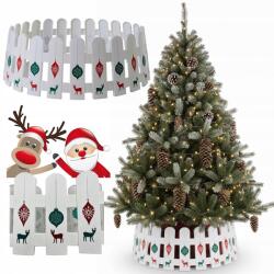 Yes Home Karácsonyfa Talp Takaró, Összecsukható Fehér Kerítés Karácsonyfadísz (YH0010)