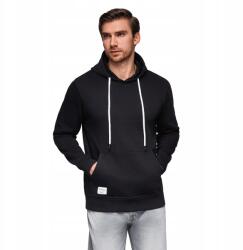 Ombre Férfi kapucnis kenguru pulóver fekete V5 OM-SSBN-0177 XL (148462)