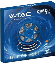 V-TAC DC24V 5mm SMD CREE LED szalag IP20, SMD 2835 chip, 120 LED/m, meleg fehér - SKU 240806 (240806)