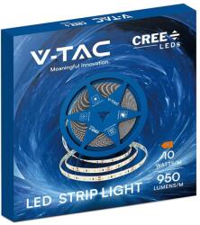V-TAC CREE SMD LED szalag IP20, 2835 chip, 120 LED/m, meleg fehér - SKU 2126226 (2126226)