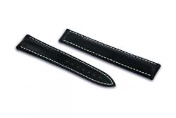 RIOS1931 RIOS Engineer Omega bőr óraszíj, fekete, 22/18mm