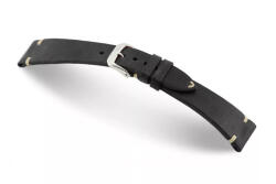 RIOS1931 RIOS Bedford bőr óraszíj, fekete, 20/16mm