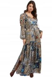 GUESS Hosszú Boho Ruha, nyomott mintás, M méret, többszínű