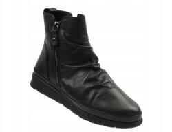  Női Tornacipő Fekete Nika Komfort 0630-8057-20 Bőr Bélelt (0630-8057-20.CZARNY)