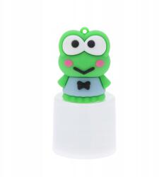  Led lámpa, béka figura, 7cm, elemes dekoráció (TD00271/FROG)