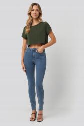 NA-KD Rövid Póló, Size M, khaki színű