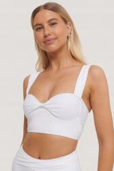 NA-KD fehér bikini felső, merevítő nélküli, Size XXS, poliamid