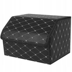 EdiBazzar Rendszerező Tároló Doboz, műbőr, 40×30×30cm, zárható (Organizer Pojemnik Do Przechowywania Pudło)