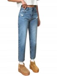 3 DESY Shein Kék Cipzáras Farmernadrág Magas Nőknek, Size M, 100% pamut