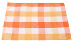  100% pamut konyharuha narancssárga kockás - 50x70 cm