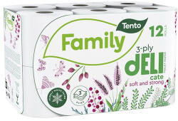 Tento Toalettpapír TENTO Deli fehér 12 tekercses 3 rétegű (231768) - papir-bolt