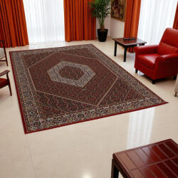 Bakhtar Gépi perzsa szőnyeg bordó BIDJAR 160x230 minőségi nappali szőnyeg akrilból (87238R160230)