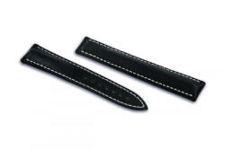 RIOS1931 RIOS Engineer Omega bőr óraszíj, fekete, 22/18 mm