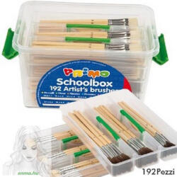  Ecset Készlet Primo 243Ptq192 Póniszőr, 192Db Laposecset+Aquarell Ecset Tároló Dobozban (F243PTQ192)