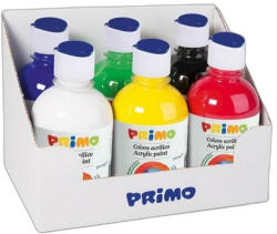  Akrilfesték Primo 6X300 ml Készlet, 6 Színben, Áramlásszabályozó Kupakkal (F400TA6ASS)