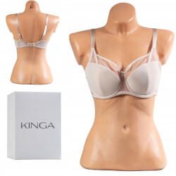 Kinga Sophie melltartó, félig merevített, bézs, Size 65E