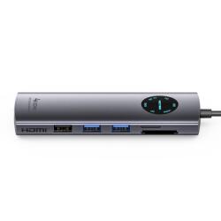 Vention USB-C -> DP/HDMI/USB 3.0*2/USB 2.0/RJ45/SD/TF/PD MST, dokkoló (TQUHB) - smartbyte