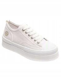 Shein Női Fehér Vászoncipő, Fűzős, Szintetikus talp, Size EUR40 (sx25022624450209494)