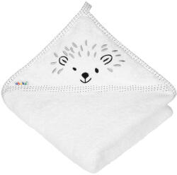 AKUKU Baba kapucnis törölköző, 100×100 cm - Fehér (A0661)