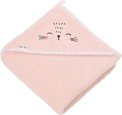 AKUKU Baba kapucnis törölköző, 100×100 cm - Rózsaszín (A0664)