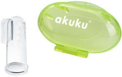AKUKU A0264 - Szilikon fogkefe és ínymasszírozó tokban (A0264)