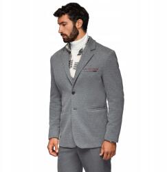 Ombre Férfi blézer, kötött, karcsúsított, világosszürke, Size L (166974)