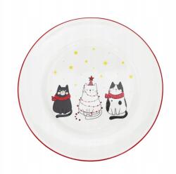 Odelo Katlin "Ünnepi Macskák" étkezési tányér, 24, 5cm, kerámia, ünnepi macska motívum