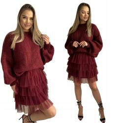 Edoti Női mini szoknya, bordó, elegáns, egy méret (161276)