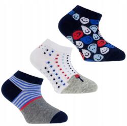 Moraj Fiú bokazokni, Size 23-26, 3 darabos, pamut, többszínű (CSB170-024)