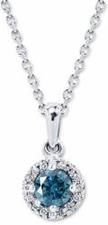 White & Black Halo kék gyémánt medál fehéraranyból - 0, 34 karát (AU14121)