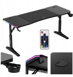 Huzaro Gamer íróasztal Huzaro fekete állítható Rgb Led alátéttel a csomagban (HZ-HERO 4.6 RGB BLACK)