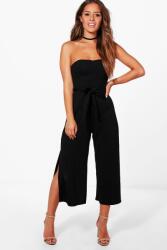 Boohoo Petite Fekete vállat szabadon hagyó jumpsuit Eu 40