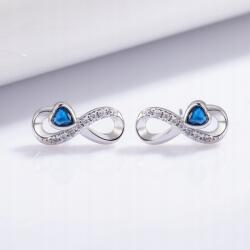  Divatos Szerencse Szív Fülbevaló, S925 Ezüst, Fehér Arany