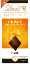 Lindt Excellence Ropogós Narancs, étcsokoládé, kekszdarabokkal, cukordarabokkal (3046920024143)
