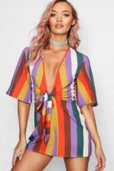 Boohoo Petite Rövid Overál, Size 32, 100% poliészter, többszínű