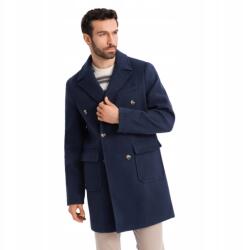 Ombre Kétsoros Férfi Kabát, Size L, indigókék, díszgombok, 90% poliészter (V1 OM-COWC-0109)