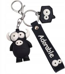 EdiBazzar Kulcstartó, Fekete Bika, táska, pénztárca kiegészítő, szintetikus anyag (Uroczy Dodatek Do Kluczy Portfela Brelok Byk)