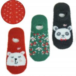 Moraj Meleg, bolyhos női bokazokni, 3 pár, Size 38-41, csúszásgátlóval (CDC350-517)