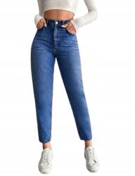Shein Kék Mom Jeans Farmernadrág, magas derék, Size 40